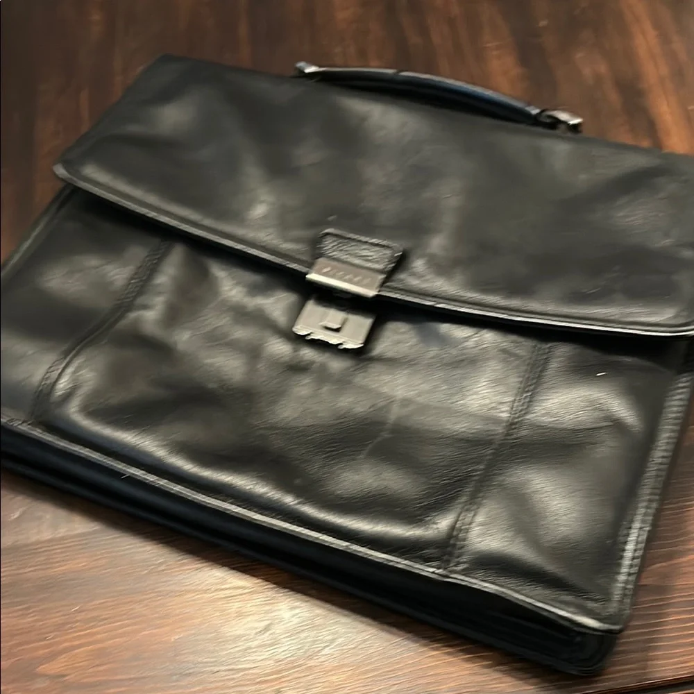 Picard Black Leather Briefcase - Picture 3 of 12